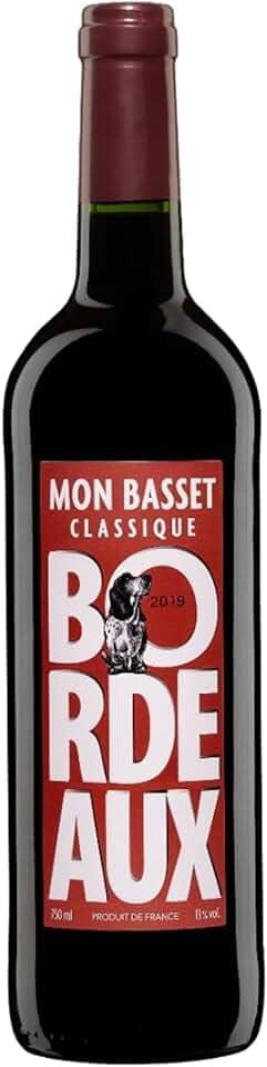 Vinho AOC Bourdeaux Mon Basset Classique 2019 Mon Basset Merlot 2019