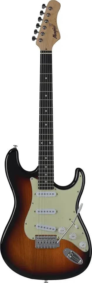 GUITARRA STRATO 3S ESCALA ESCURA ESCUDO AWH MG-30 SB MEMPHIS