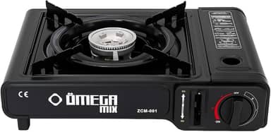 Fogão a Gás Portátil, Multiuso para Acampamento e Pesca, Economia de Gás, Preto