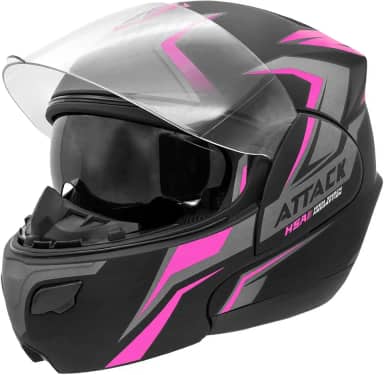 CAPACETE ESCAMOTEÁVEL PRO TORK ATTACK HSA ROSA TAM. 58