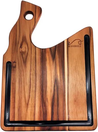 Tábua de Corte para Churrasco Life BBQ Supreme, Madeira Nobre e Acabamento Premium, Ideal para Preparar Carnes, Frios e Petiscos com Estilo, Perfeita para Churrasqueiros – WOODBULL.