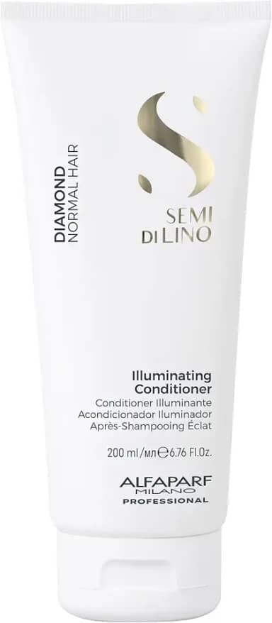 Alfaparf Milano Semi Di Lino Diamond Condicionador Iluminador - Maior brilho e maciez - Sem sulfato - Para todos os tipos de cabelos - Seguro em cabelos coloridos - Sem parabenos e parafina - Qualidade profissional de salão 200ml