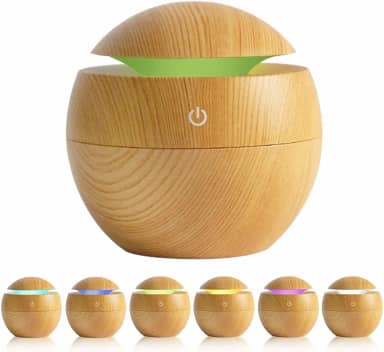 Difusor De Aromas Ultrassônico 7 Cores Terapia 130ml Bege SleepWell