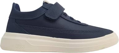 Tênis Klin Infantil Capri Kids, Calçado Casual Menino, Azul Marinho/Off White, Sintético, Fechamento em Velcro e Cadarço, Palmilha Anatômica, Tamanho 31