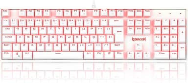 Redragon TECLADO MECANICO MITRA K551W SINGLE COLOR SWITCH BRANCO, UNICO