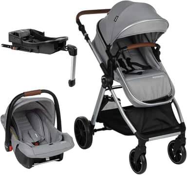 Travel System Infanti, Romanzo Trio, com Isofix, Cinza Granizo
