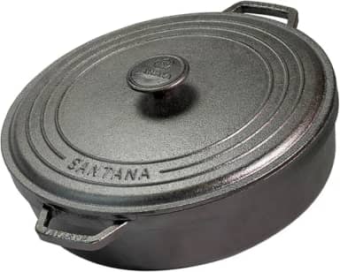 Panela De Ferro Fundido 3,9 L Risoto Risoteira 28 Cm Com Tampa