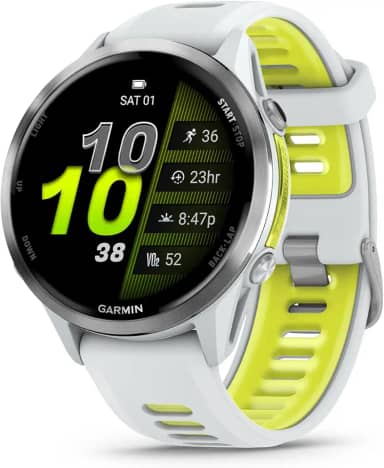 Garmin Relógio Forerunner 970 Marfim com Amarelo 47mm com Monitor Cardíaco de Pulso e GPS