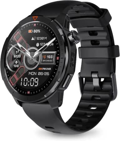 Bettdow SmartWatch, relogio smartwatch com GPS, tela AMOLED de alta definição de 1,43" Ecrã tátil, à prova d'água 3ATM, relogio smartwatch feminino e masculino, com 120+ Modos Esportivos (preto)