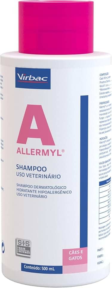 Virbac Allermyl Shampoo Limpeza Regular em Cães Alérgicos para Cães 500 mL