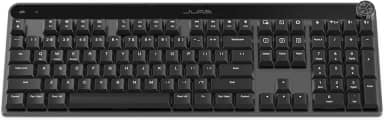 JLab Teclado Epic Mechanical sem fio, preto, 108 teclas, dongle sem fio Bluetooth ou USB, interruptor para vários dispositivos, teclas mecânicas retroiluminadas, botão de mídia inteligente, perfis de