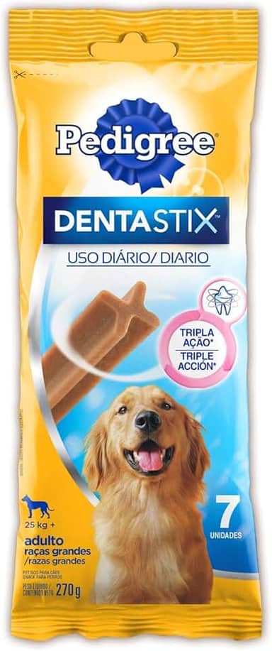 Petisco Pedigree Dentastix Cuidado Oral Para Cães Adultos Raças Grandes 7 Unidades