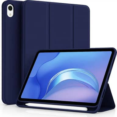 Capa Case PREMIUM Anti Impacto com função sleep e suporte para iPad 10 10.9" e iPad 11 A16 2025 Com Compartimento Para Pencil Caneta Tampa Magnética (Azul Marinho)
