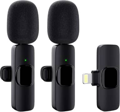 Microfone de Lapela Sem Fio Profissional – Alta Sensibilidade, Redução de Ruídos Tipo-C – Ideal para Podcast, YouTube, Influenciadores e TikTok