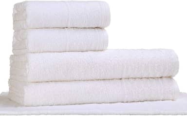 Jogo Toalha Hotel/Pousada/Spa - 2 Banho 2 Rosto e 1 Piso - Profis - Alta Absorção (Branco Off White)