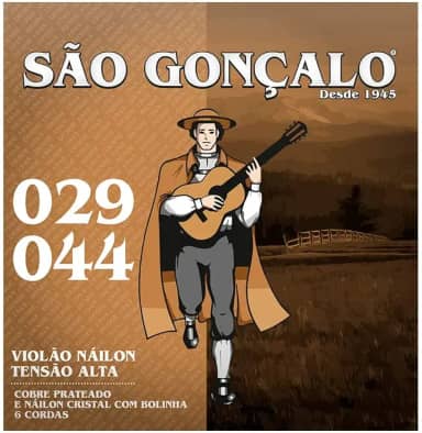 Encordoamento em Nylon Cristal Tensão Pesada com Bolinha para Violão - 11040