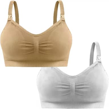 KIT 2 Sutiã Amamentação Sem Costura Gestante Mãe Pós Parto