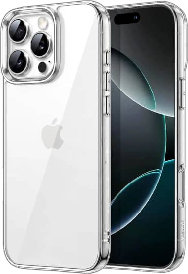 JETech Capa para iPhone 16 Pro 6,3 Polegadas, Case Protetora de Telefone à Prova de Choque, Anti-Amarelecimento, Capinha Parte Traseira Transparente Anti-Riscos (Claro)