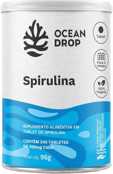 Spirulina Ocean Drop - 240 Tabletes de 400mg