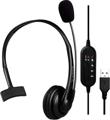 Headset Office FK731A USB Preto Fortrek