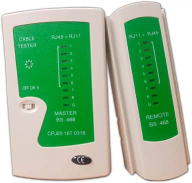 Testador Cabo De Rede Rj45 E Rj11 Teste Profissional para Ethernet Lan Fio de Telefone Com Capa