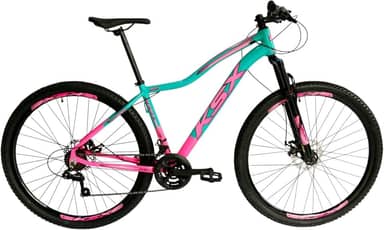 Bicicleta Bike Aro 29 KSW e KSX MTB Alumínio 21V Câmbios ESPECIAIS- Feminina - Cabeamento Superior Interno