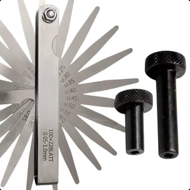 Calibrador de Folga para Válvulas com 22 Lâminas – Regulagem Curto e Longo para Carros e Motos