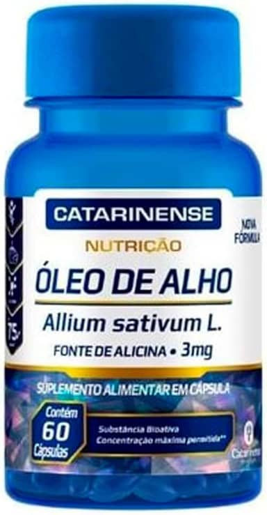 Oleo de Alho Desodorizado - Sem Odor 60 Capsulas Catarinense
