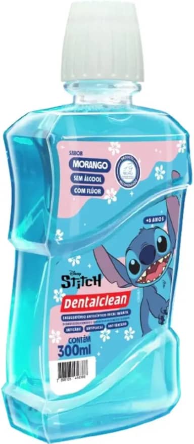 Dentalclean Antisséptico Bucal Infantil Zero Álcool 300ml, Stitch