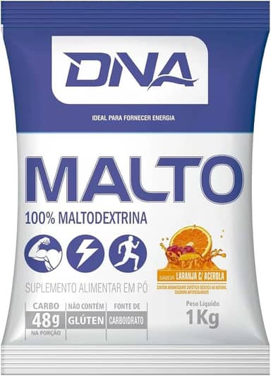 Malto Dextrina 1kg Sabor Laranja com Acerola - Dna Suplementos
