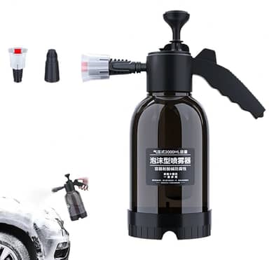 Pulverizador de espuma com bomba de 2l, nova atualização, lavagem de carro, pulverizador de bomba de espuma para limpeza doméstica, rega de jardim # preto