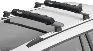 BougeRV Suporte de teto macio, suporte de carro de prancha de surfe de 80 cm para SUP Kayak Ladder Bager, universal para diferentes formas de barras transversais, almofadas de barra transversal