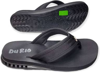 Chinelo DuRio Ultra Premium Neo Black Indicado Para Esporão e Fascite Plantar