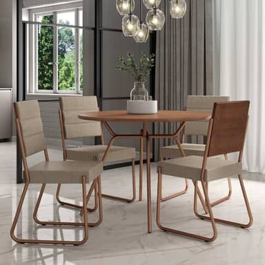 Conjunto Sala de Jantar 4 Cadeiras San Francisco Carraro