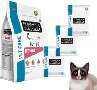 Kit com 3 Rações Tratamento Renal Alimento Super Premium Formula Natural Vet Care Adimax 500g Cada Pacote