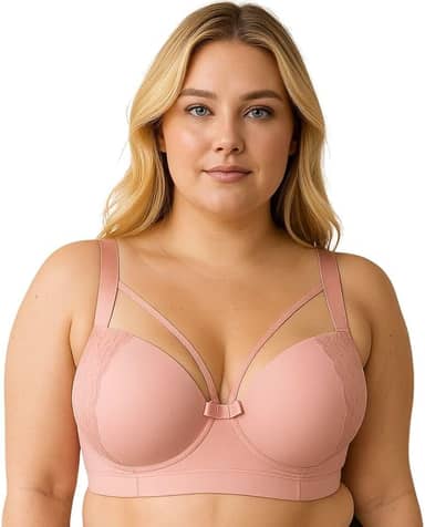 Sutiã Plus Size Bojão Tiras Terra e Mar Soutien Reforçado Strappy