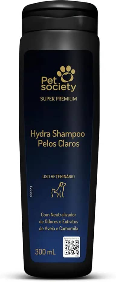 Pet Society Shampoo Pelos Claros Super Premium 300ml Pet Society para Cães