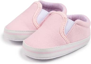 Tênis de lona para bebês meninos e meninas recém-nascidos antiderrapante sola macia Frist Walking sapatos respiráveis para crianças pequenas