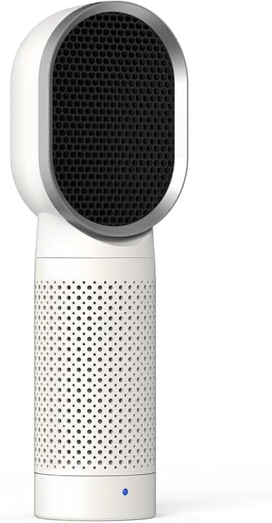 QUEENTY Purificador de ar de mesa para escritório com filtro HEPA H13, ionizador, saída face a face e sopro de ar oscilante para ajudar você a respirar ar fresco e íons negativos para quarto, para