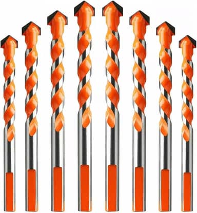 Conjunto de 8 Brocas Diamantadas Multifuncionais, 6mm 8mm 10mm 12mm