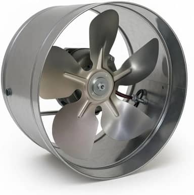 Exaustor Ventilador Industrial, 20cm, Alta Vazão para Churrasqueira e Coifa, Alumínio, 127v/220v