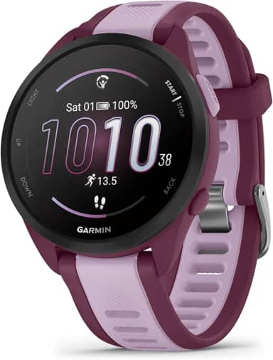 Garmin Relógio Forerunner 165 Music Lilás 43mm com Monitor Cardíaco de Pulso e GPS