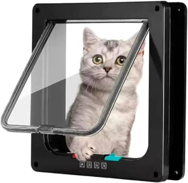 Porta Portinha de Passagem Pet Gatos Cães Preto 25x23,5cm