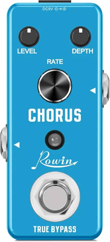 Rowin Pedal de coro analógico para guitarra elétrica True Bypass LE-304