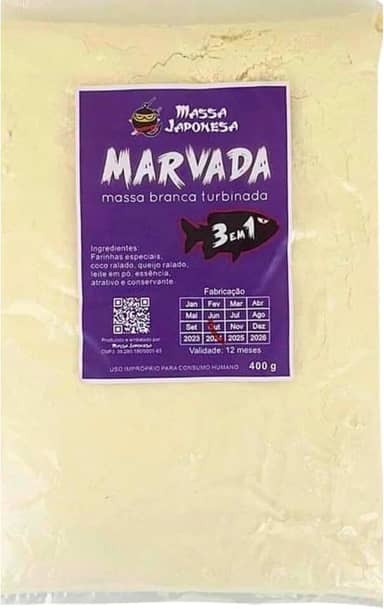 Marvada 3 em 1 Massa Branca para Pesca Tamba Pirarara pacu Tilapia