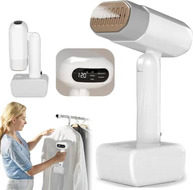 Dobrável vaporizador de roupas, 5 níveis de vapor, passagem a seco, Visor LED, Reservatório de água de 330 ml, Desligamento automático sem operação, Cabo de alimentação de 2 m ferro a vaporde(127V)