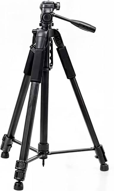 Tripe Profissional Semi-Hidraulica 180cm Para Cameras E Celulares Ideal Para Estabilizar Videos E Fotos - Com Tres Monopes Com Trava