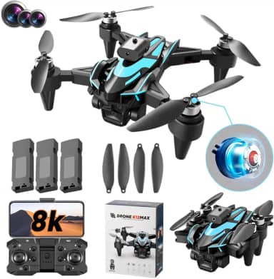 Mini Drones com Câmera, Drone com Motor Brushless e 3 Baterias, Mini Drones de Brinquedo para Iniciantes e Adolescentes