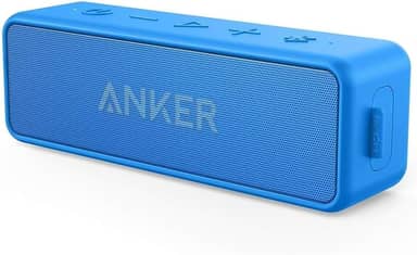 Anker soundcore 2 Caixa de Som Bluetooth Portátil com 12W de Som Estéreo, Bluetooth 5, BassUp, à Prova d'Água IPX7, 24 Horas de Reprodução, Emparelhamento Estéreo Sem Fio, Ideal para Casa e Viagens