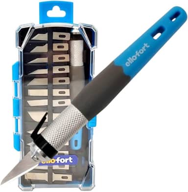 Estilete De Precisão Corte Tipo Bisturi Arte Aero Modelismo Artesanato Patchwork Scrapbook Eletronico Profissional Estojo 13 Lâmina Extras Embalagem de Armazenamento - Subsituicao